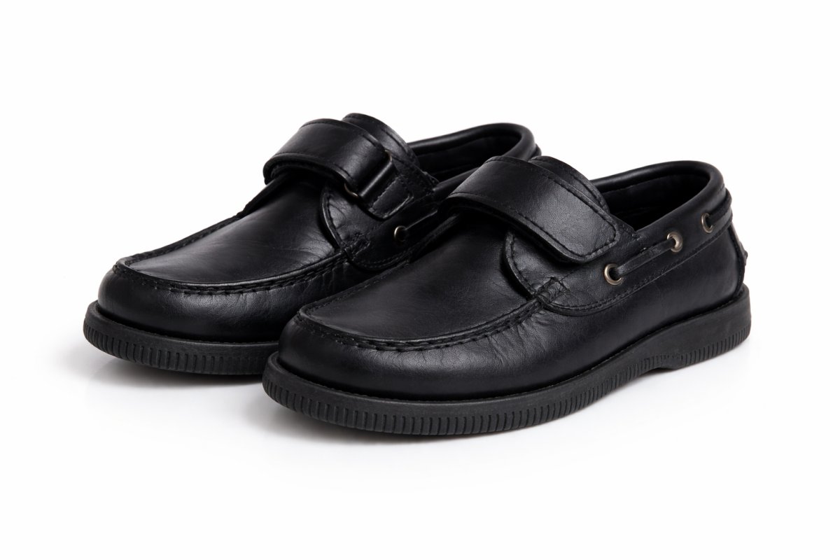 Zapato Calzado Colegial Nautico Velcro - Abrojo