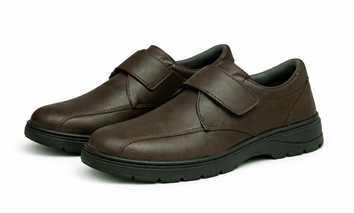 Zapato Colegial Cosido Ecocuero Velcro