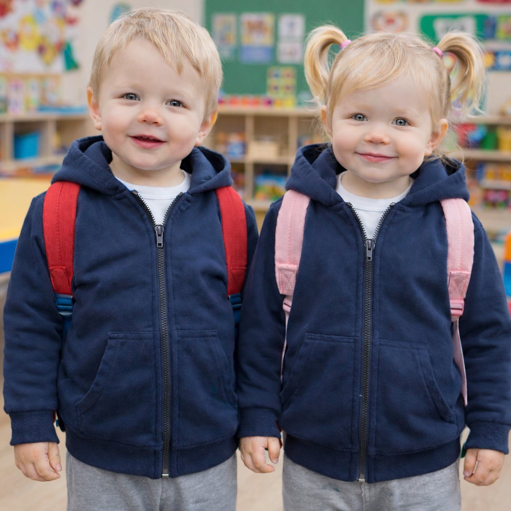 Campera Colegial Algodon Rustico con Cintura y Puño