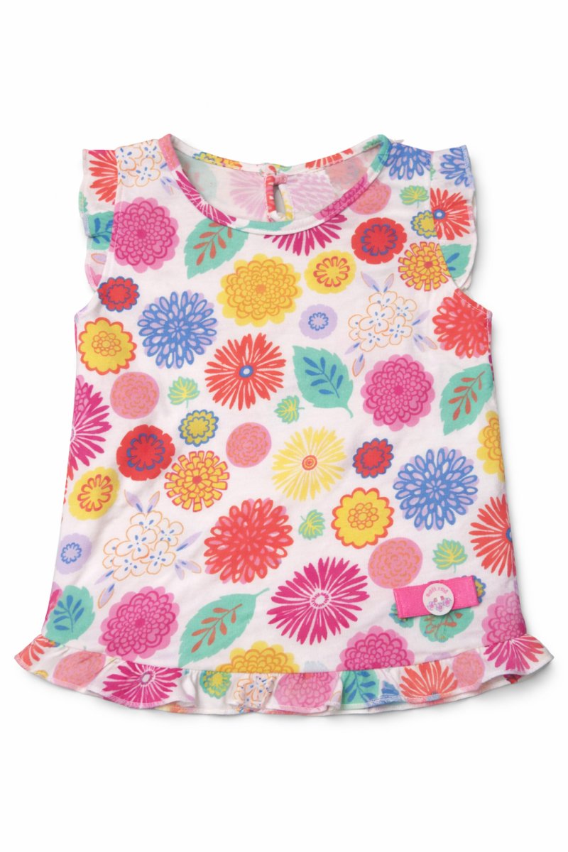 Remera Estampada Floreada Nena Manga Japonesa