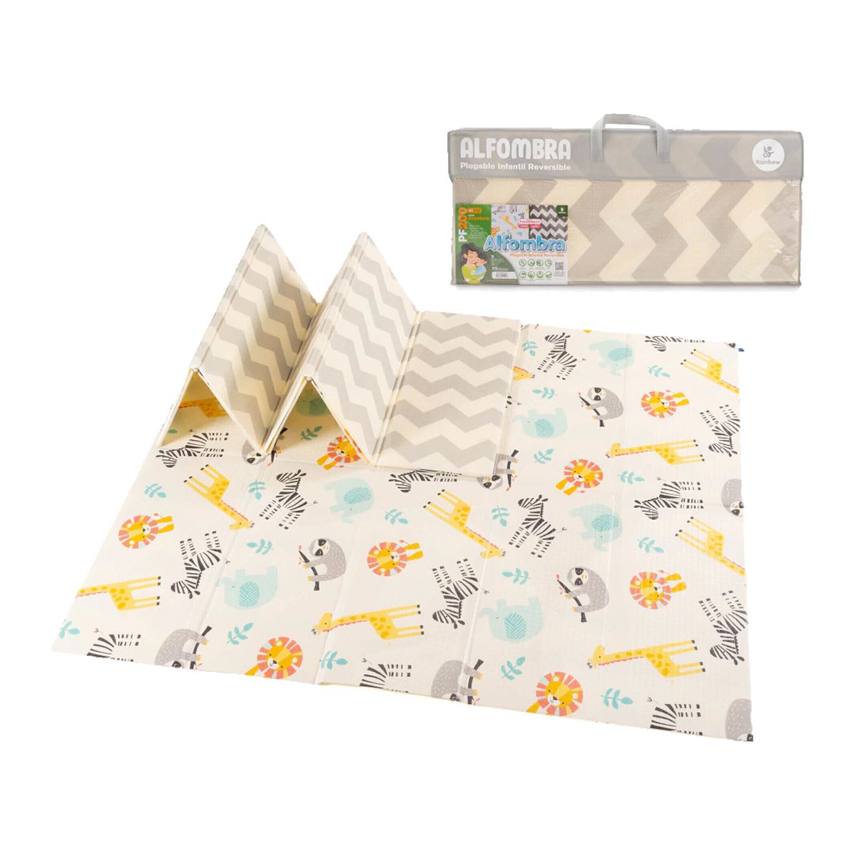 Alfombra Antigolpes Plegable Infantil Reversible 180Cm X 200Cm