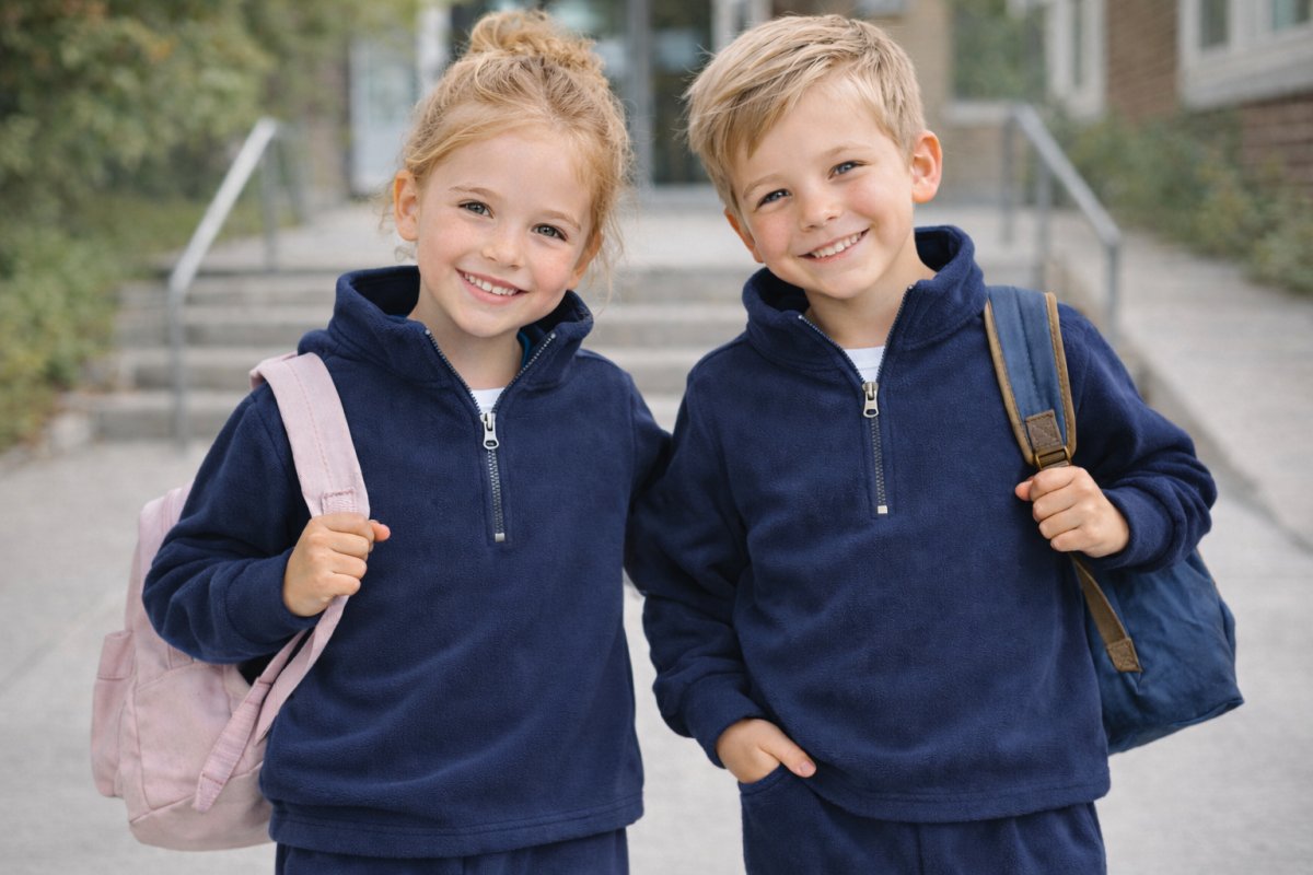 Buzo Polar Algodon c/ Medio Cierre