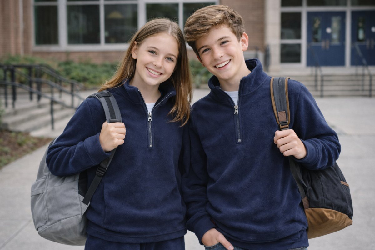 Buzo Polar Algodon c/ Medio Cierre