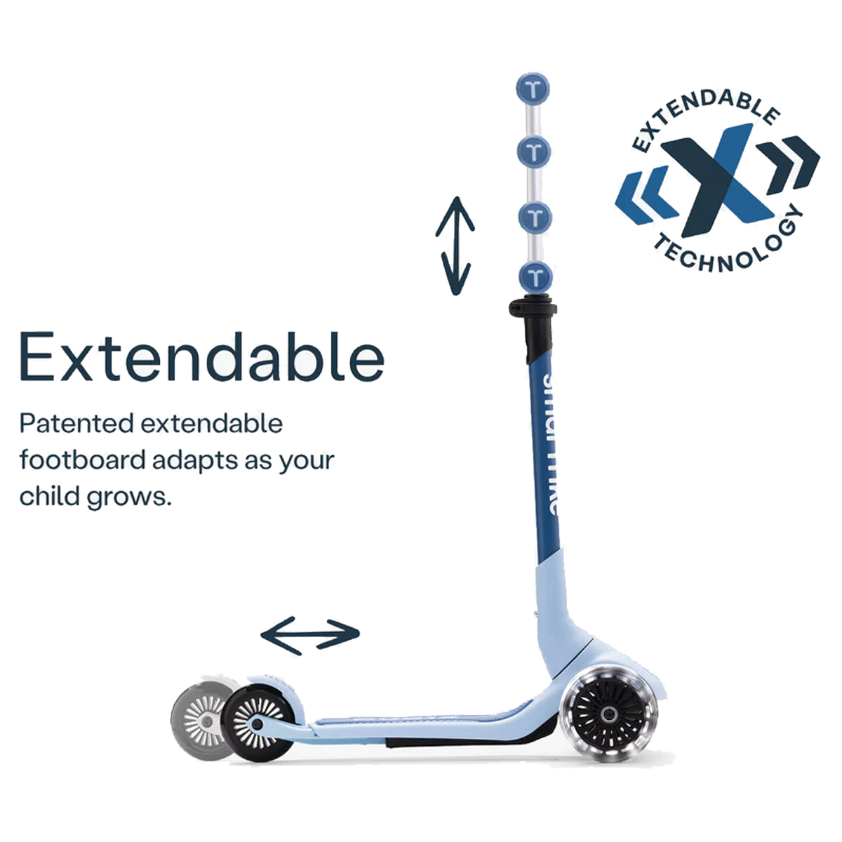 Monopatin 2 En 1 Xtend Mini-Ride Evolutivo Con Asiento