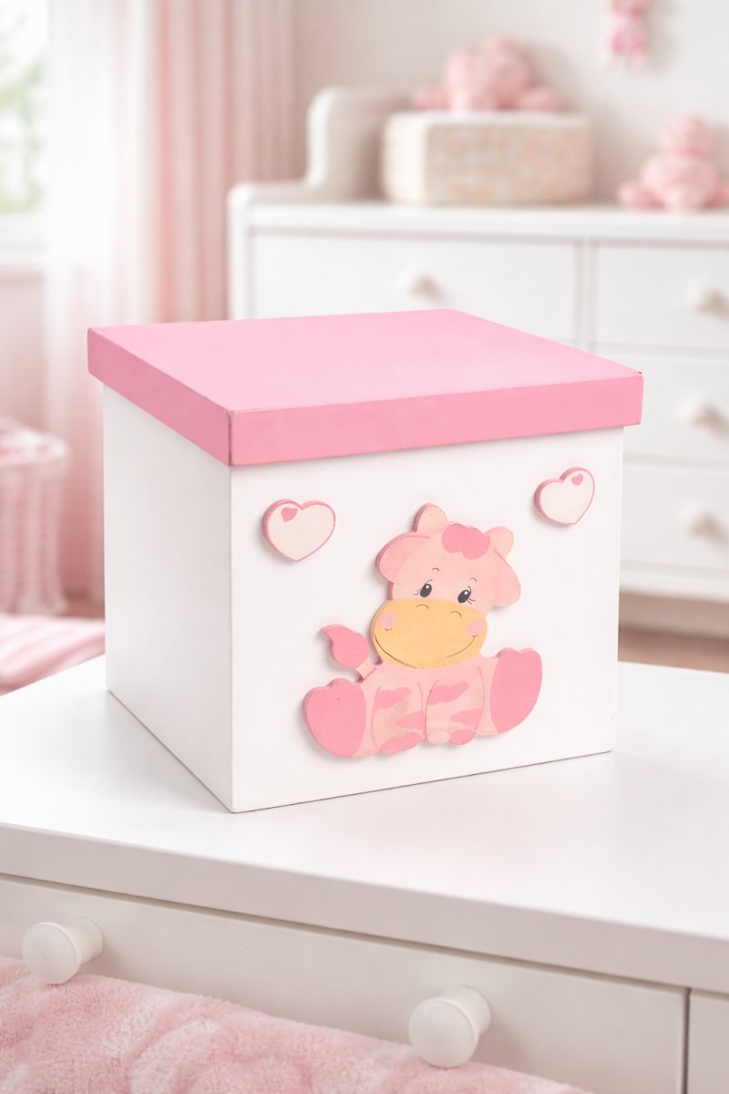 Caja de Madera Artesanal con Tapa Decorado a Mano