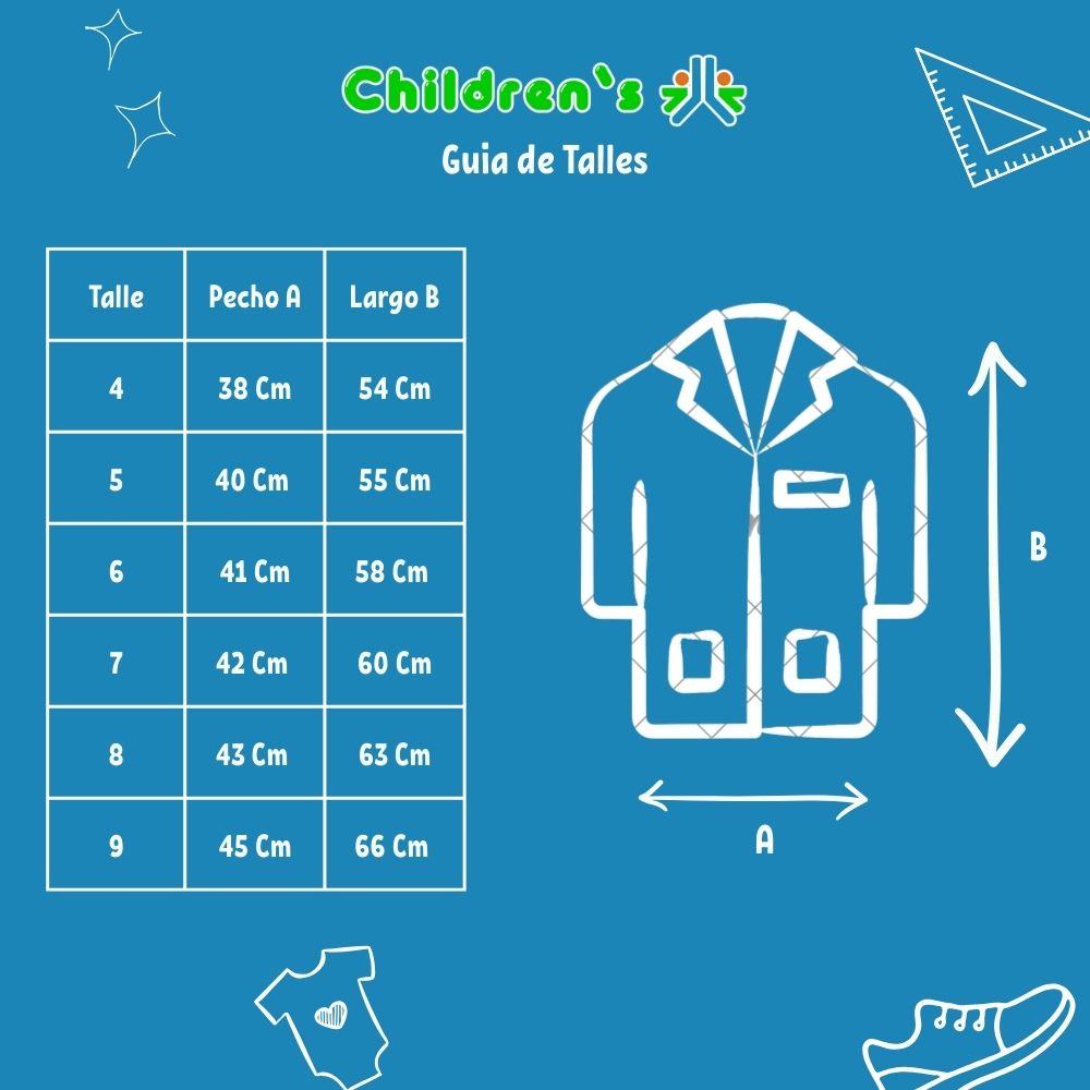 Tabla de talles — Pintorcito PINTOR CUADRILLE