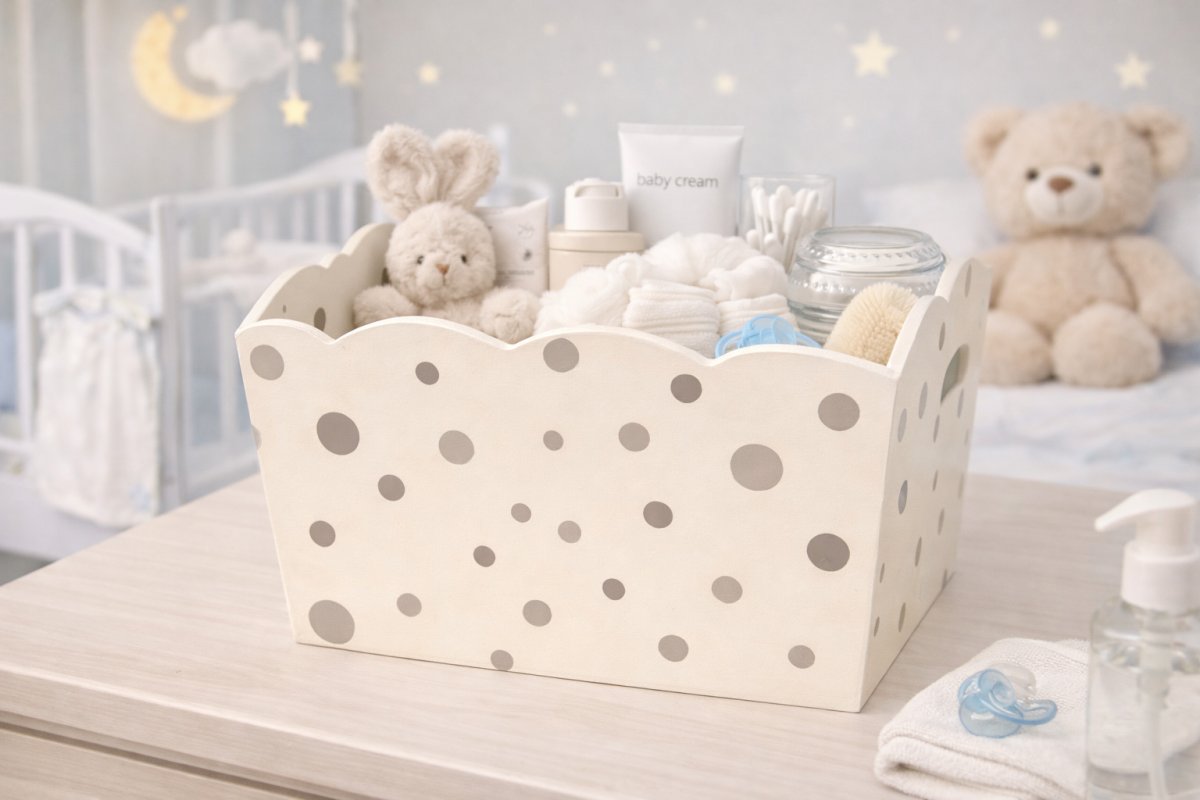 PortaCosmetico de Madera Artesanal Decorado a Mano