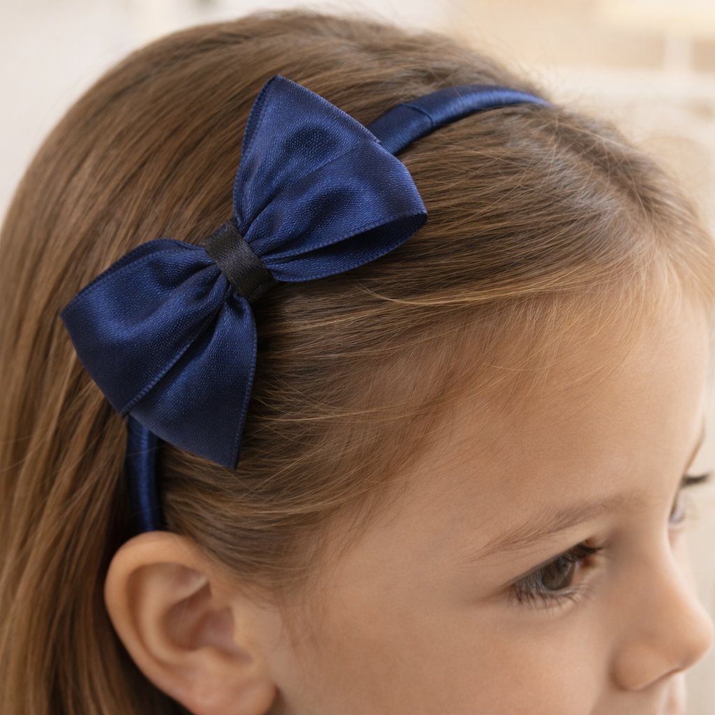 Vincha Rigida con Aplique y Diseño de Flor, Moño  colores  Varios