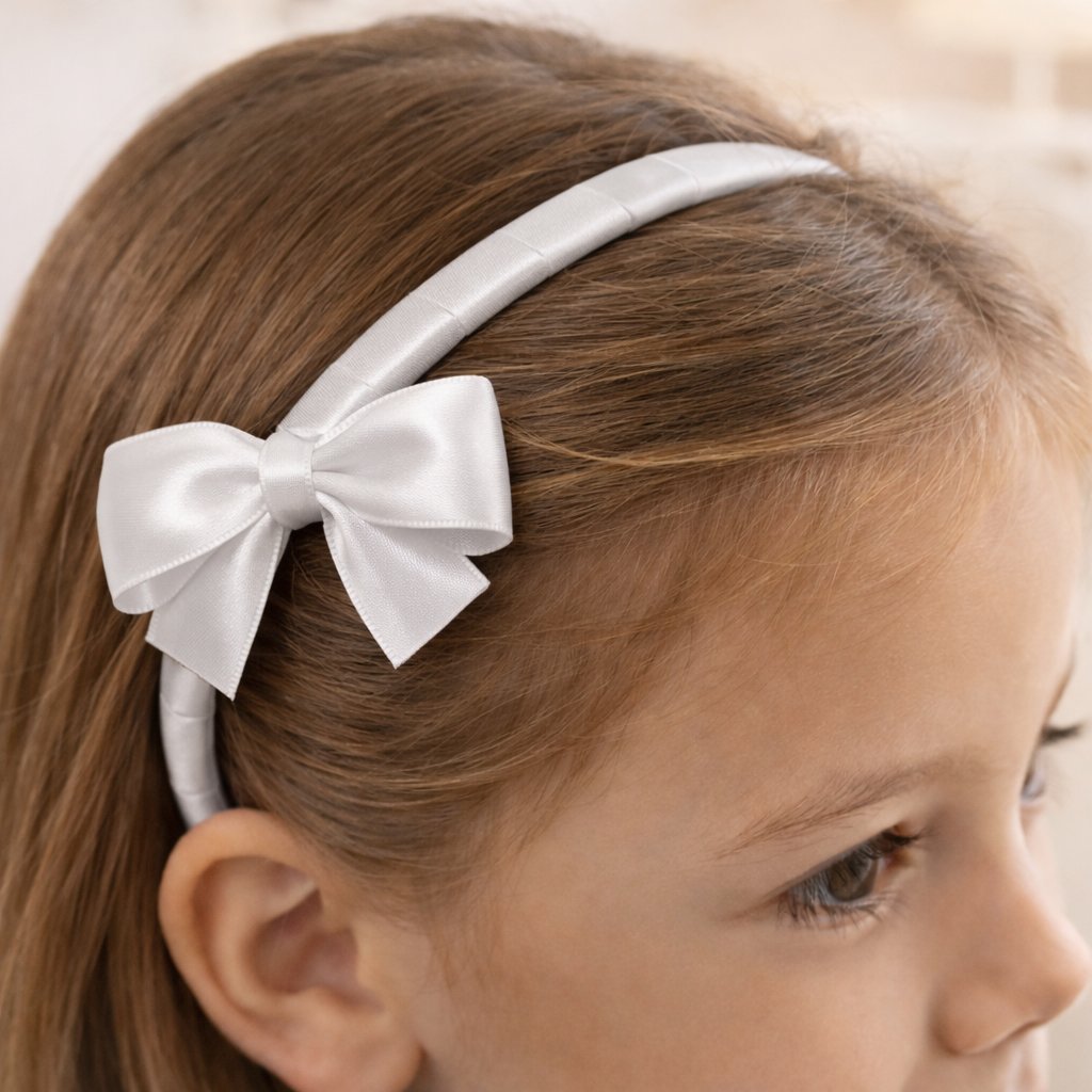 Vincha Rigida con Aplique y Diseño de Flor, Moño  colores  Varios