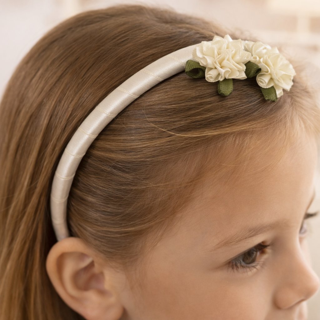 Vincha Rigida con Aplique y Diseño de Flor, Moño  colores  Varios