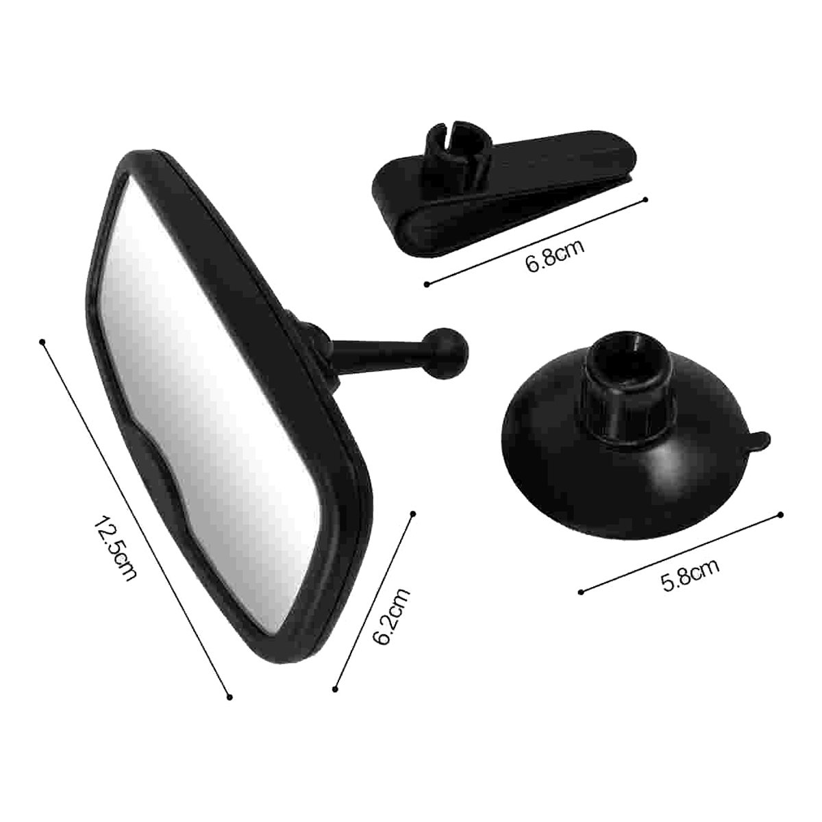 Espejo Delantero 2 En 1 Bebe Con Ventosa