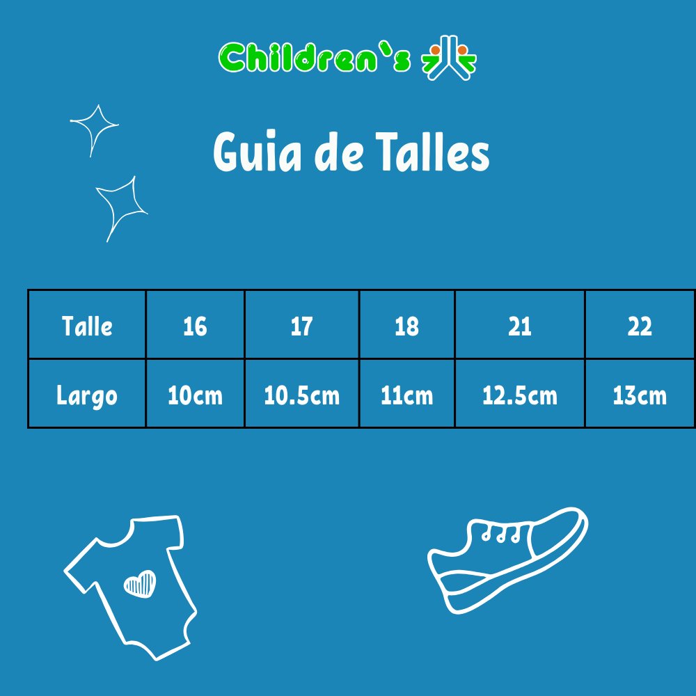 Guia de talles Nautico con Velcro