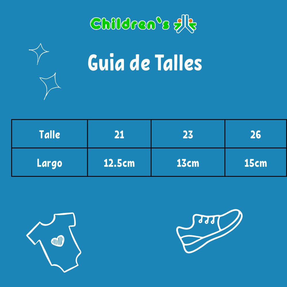 Guia de talles Nautico Premium con Velcro