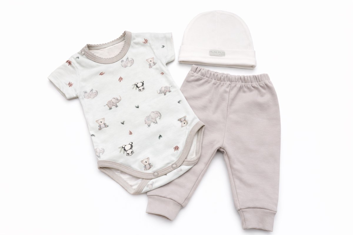 Ajuar 3 Piezas Medio Osito Sin Pie Body Gorro