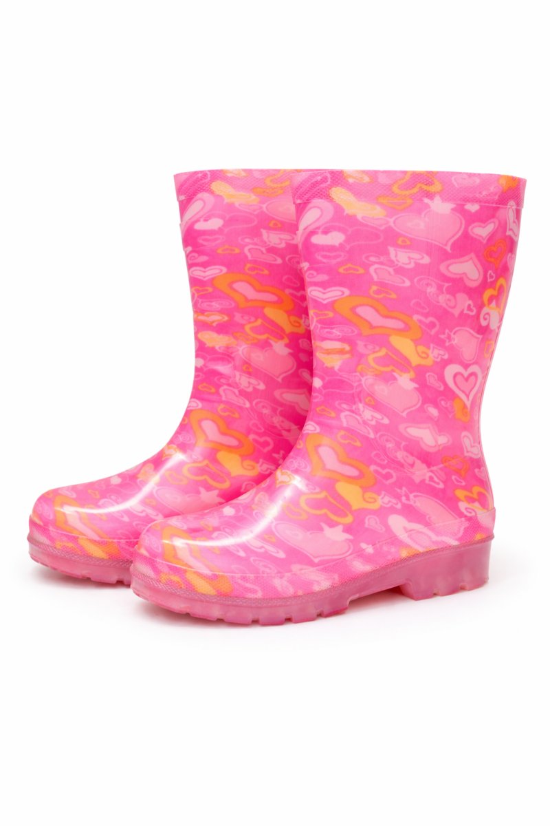 Bota de Lluvia Estampada Base Transparente