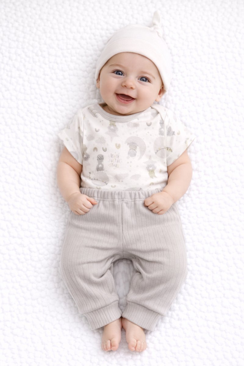 Ajuar 3 Piezas Medio Osito Sin Pie Body Gorro