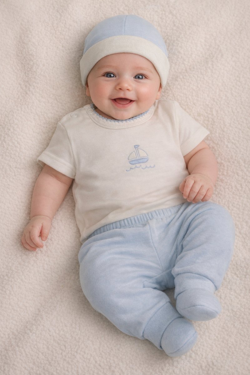 Ajuar 3 Piezas Medio Osito Sin Pie Body Gorro