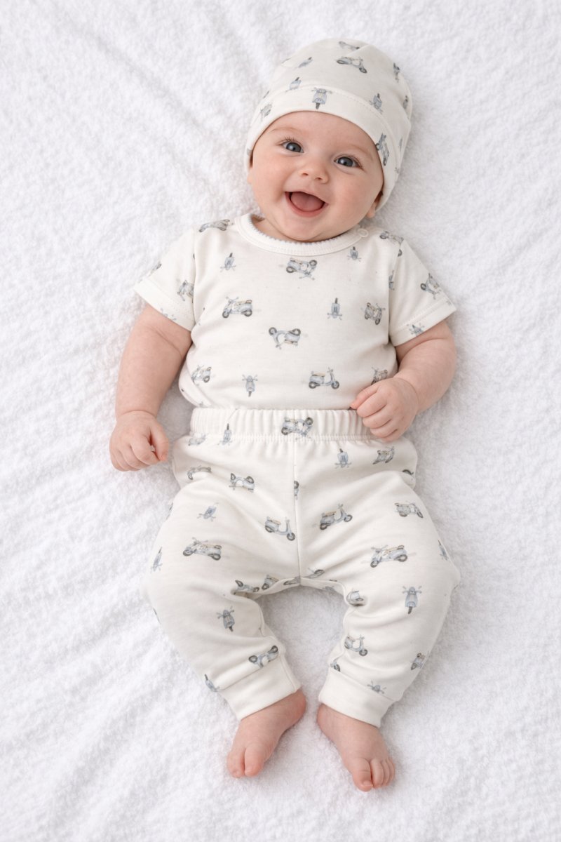 Ajuar 3 Piezas Medio Osito Sin Pie Body Gorro