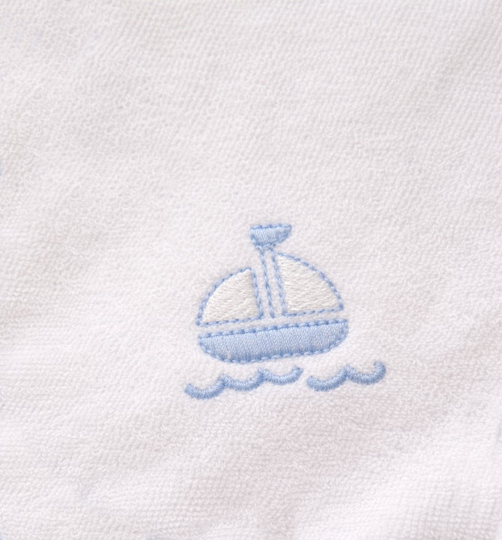 Babita Toalla y Algodon Liso Bordado Con Picot