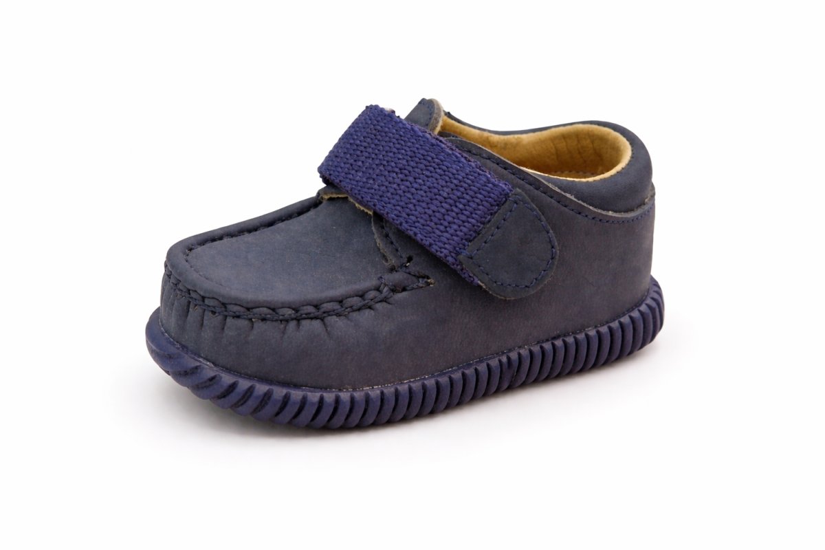 Zapato Nautico Nobuk Con Velcro Tipo Cinta