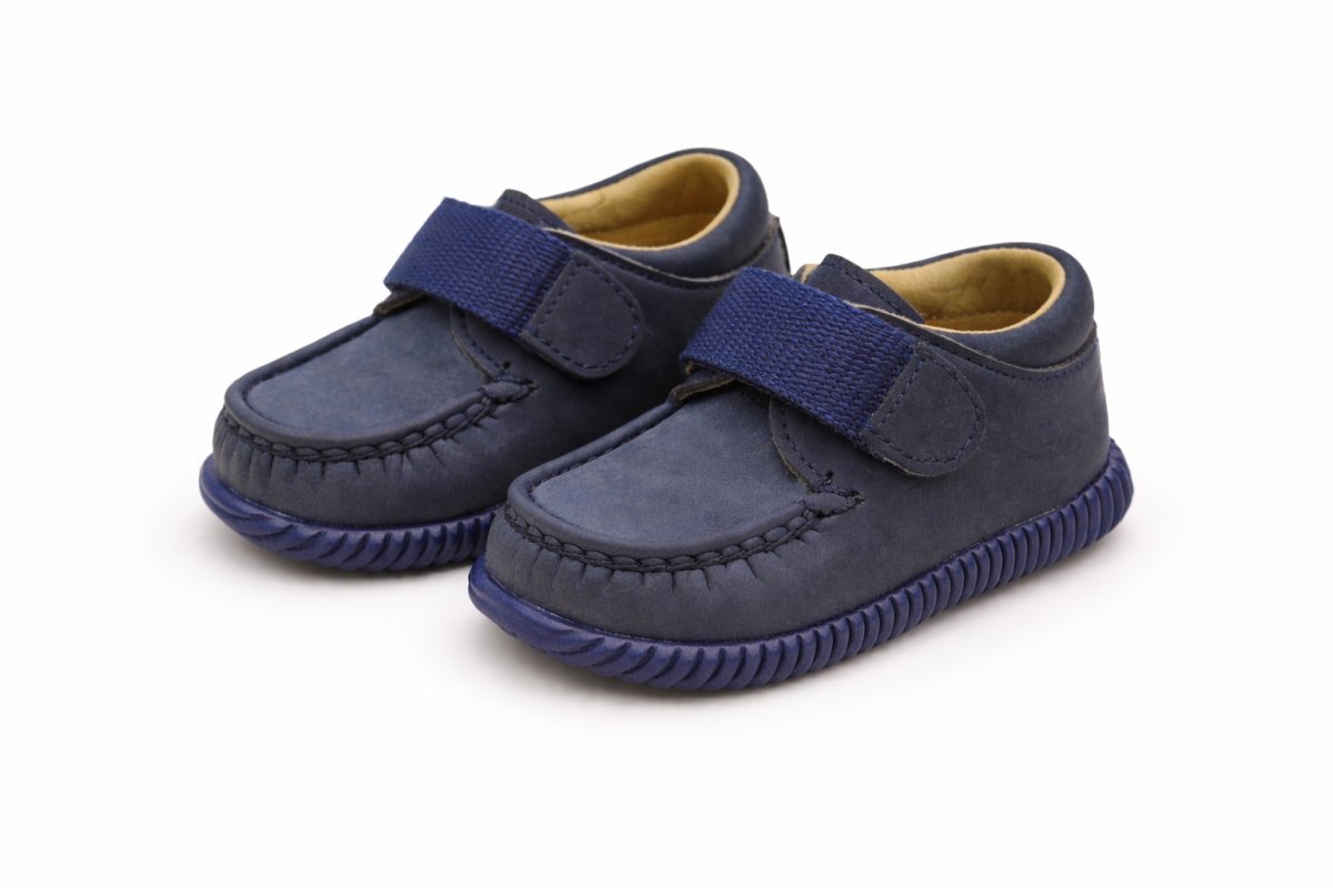 Zapato Nautico Nobuk Con Velcro Tipo Cinta