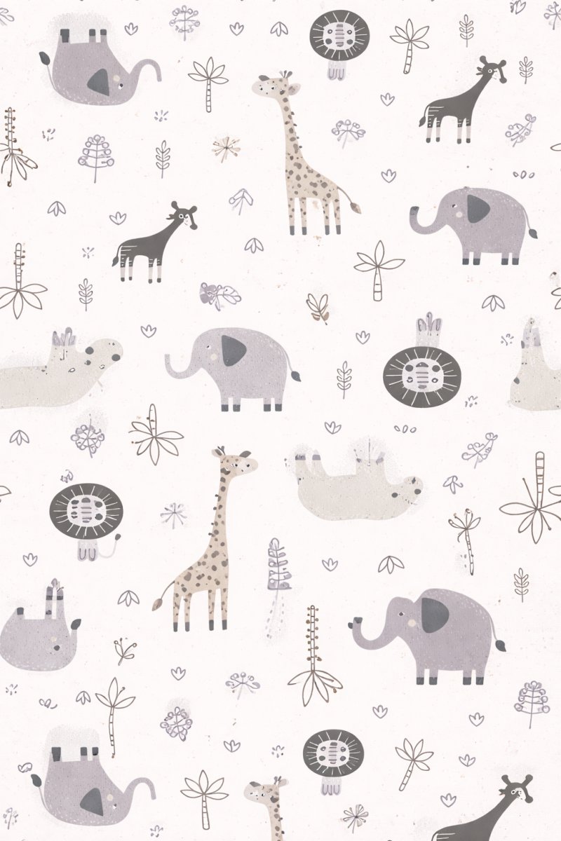 Conjunto Algodon Medio Osito Sin Pie Body M/Larga Estampada Animales