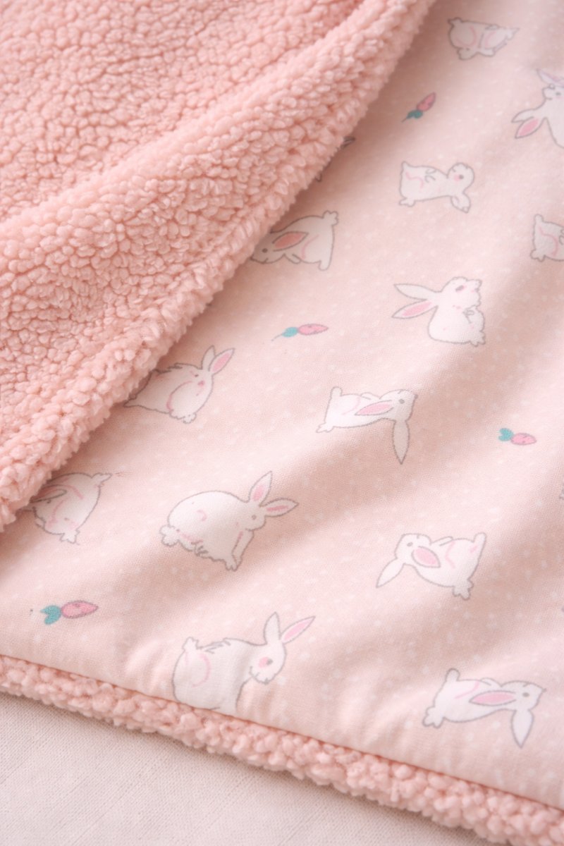 Manta Reversible Piel y Algodon Estampado