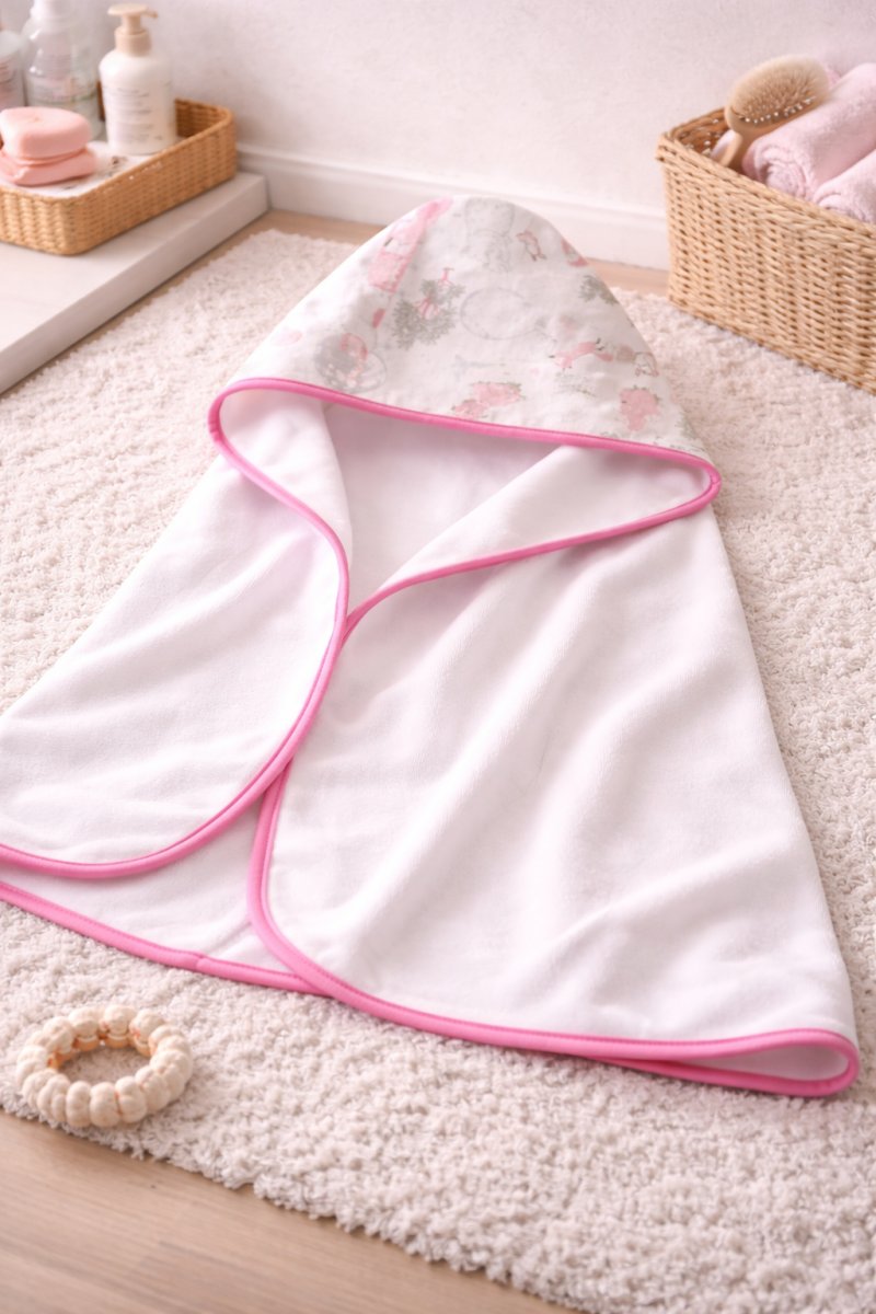 Toallon de Tawel Capucha Bordada con Picot