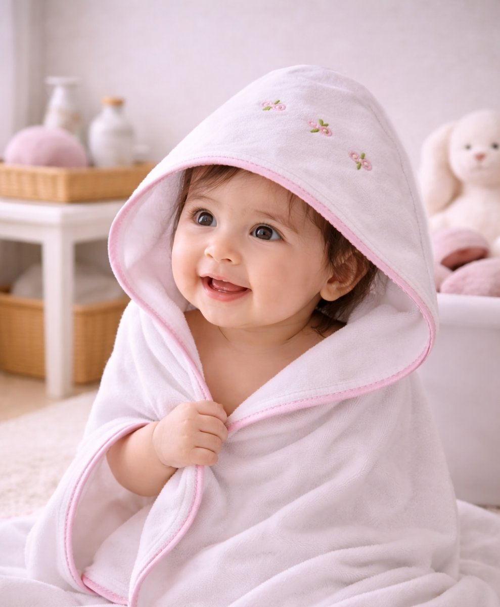 Toallon de Tawel Capucha Bordada con Picot