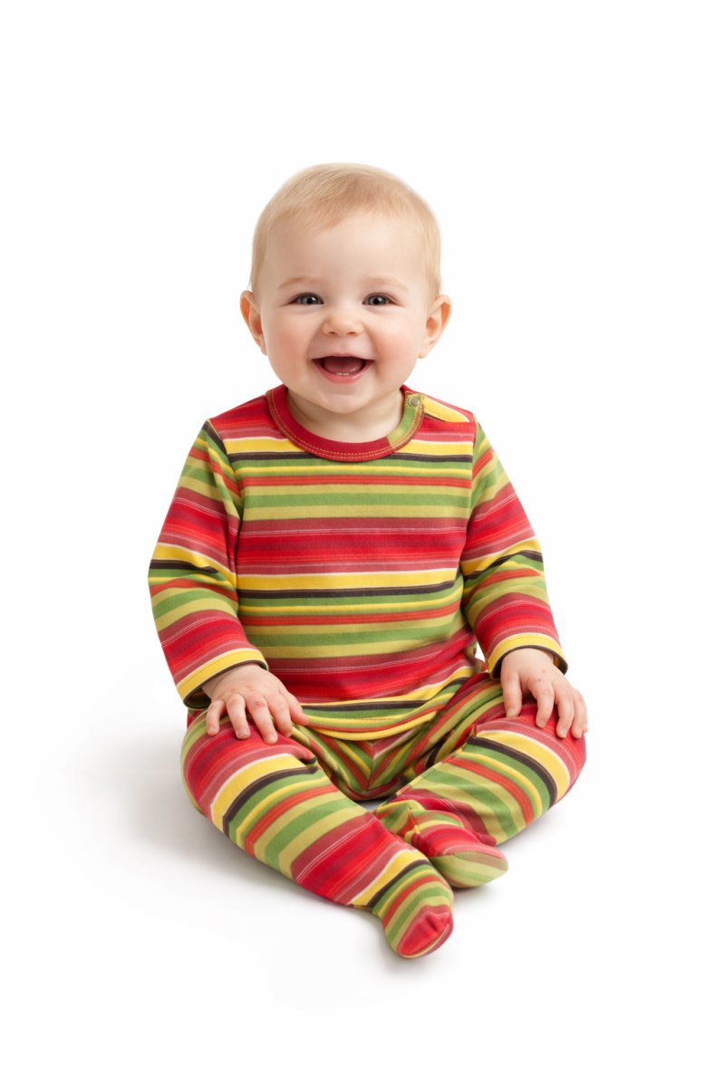 Conjunto Remera Manga Larga Pantalon Con Pie Rayado Termico