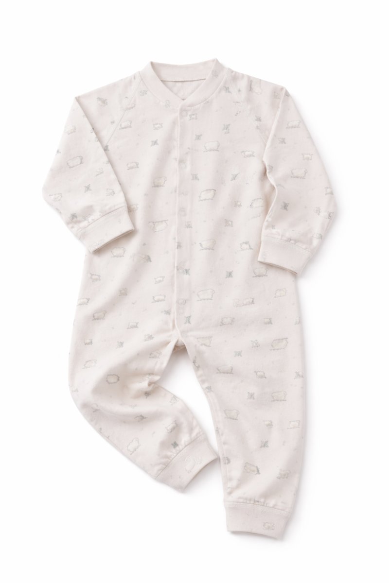 Enterito Manga larga con pie estampado ovejitas