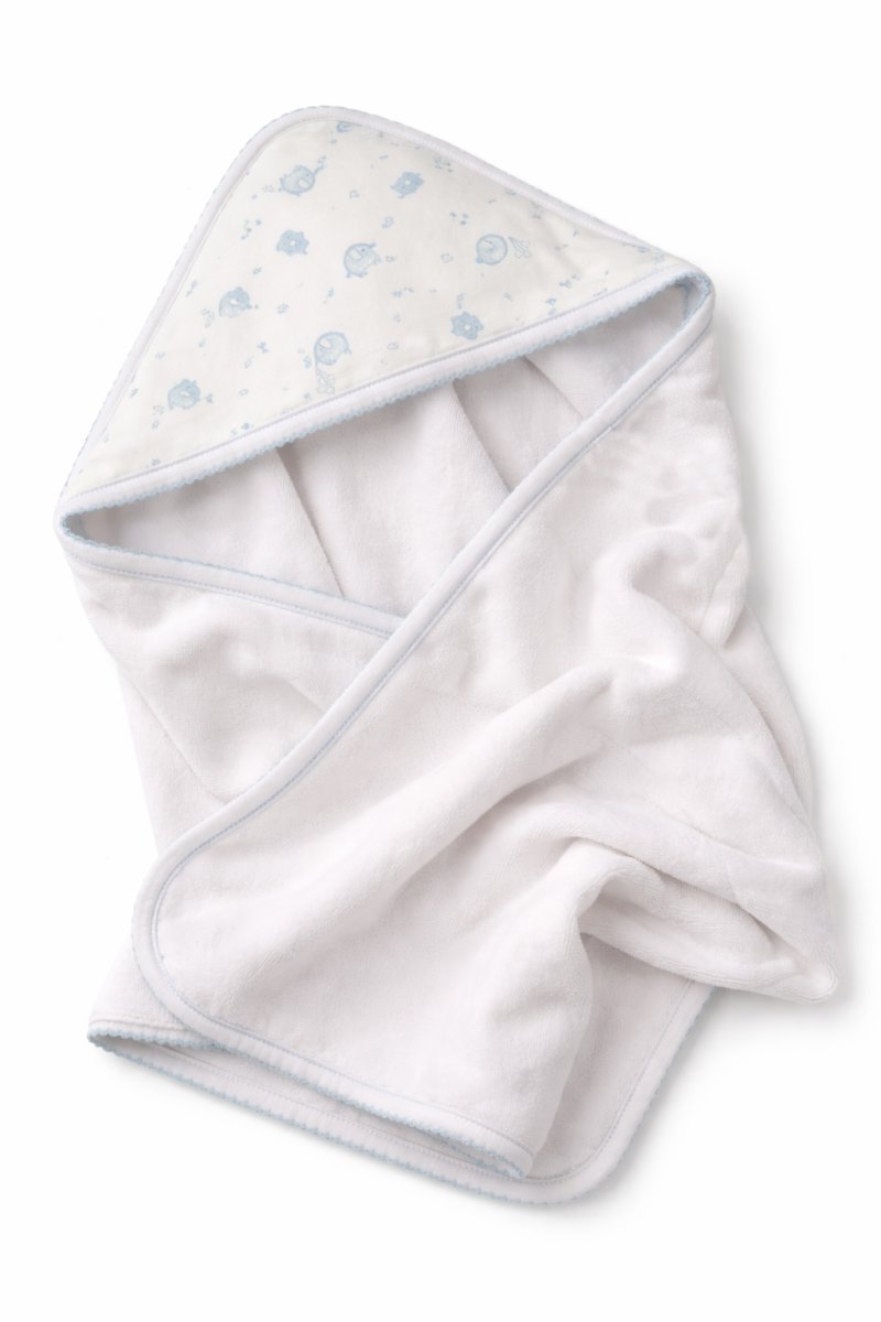 Toallon de Towel Capucha Estampada con Picot
