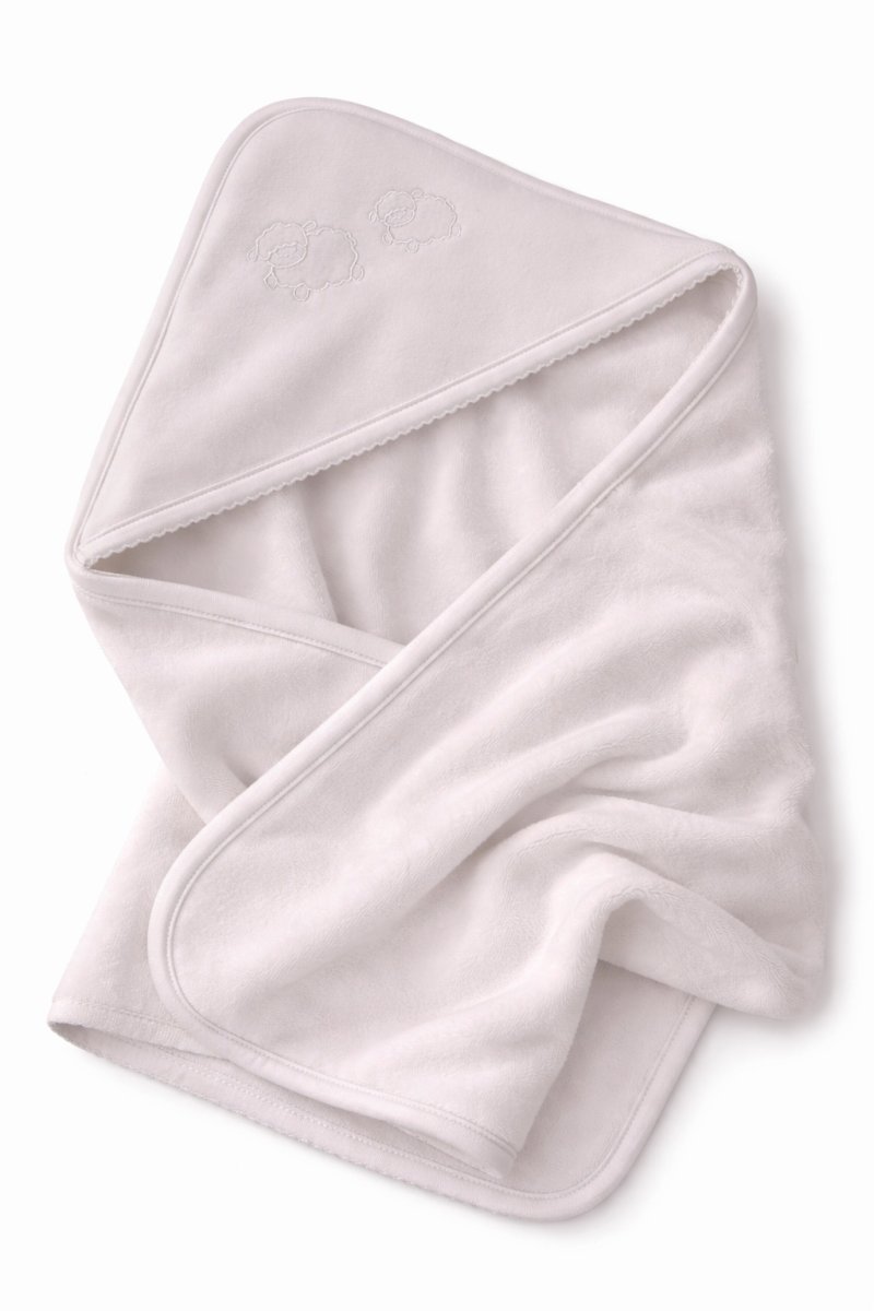 Toallon de Towel Capucha Estampada con Picot