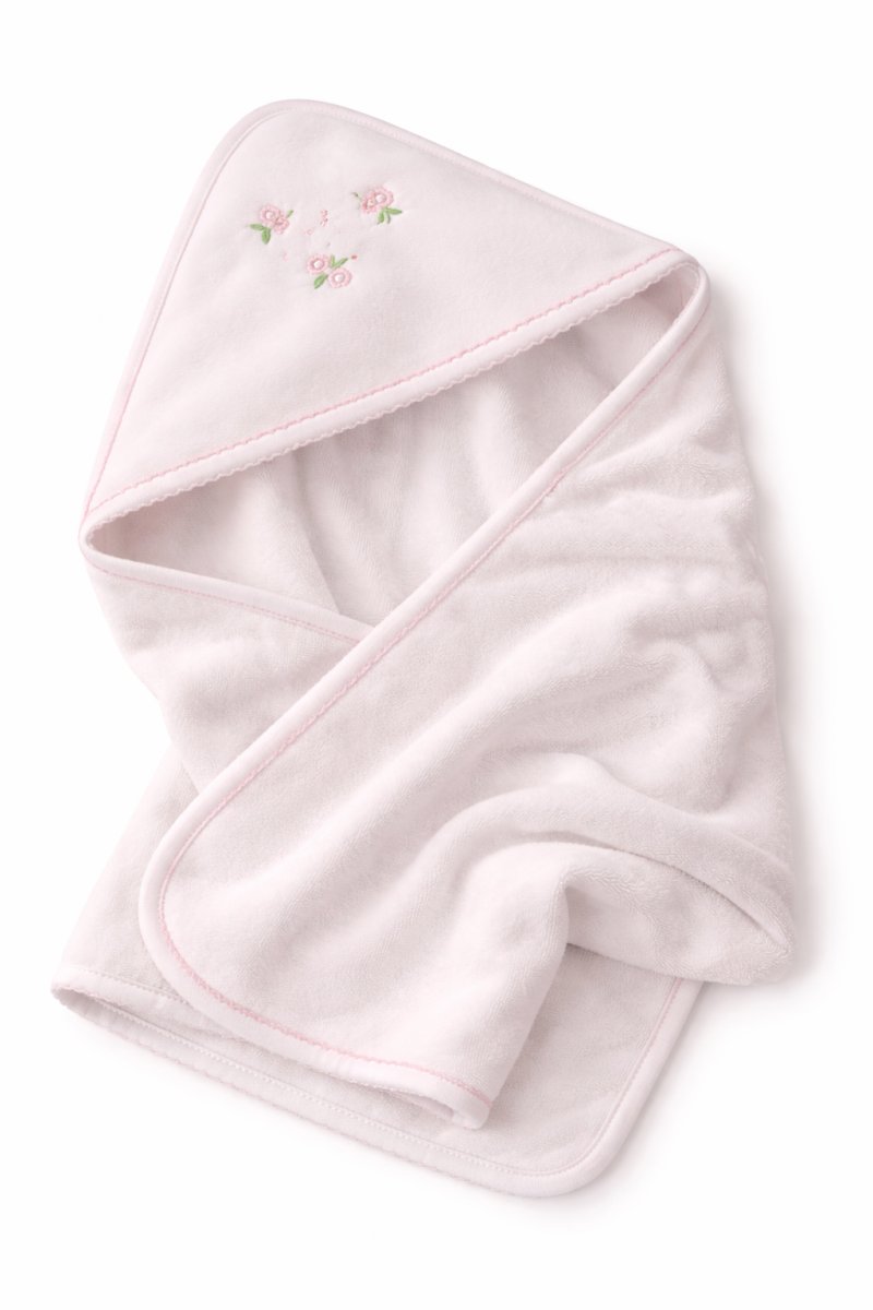 Toallon de Towel Capucha Estampada con Picot
