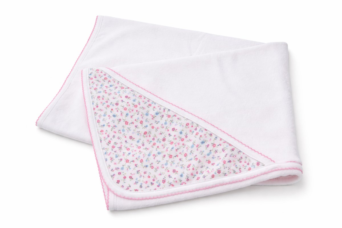 Toallon de Towel Capucha Estampada con Picot