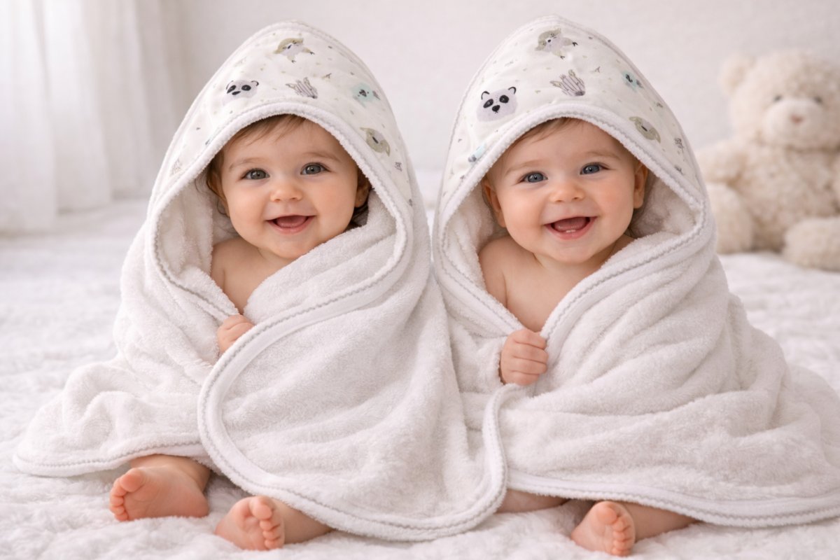 Toallon Con Capucha Estampada