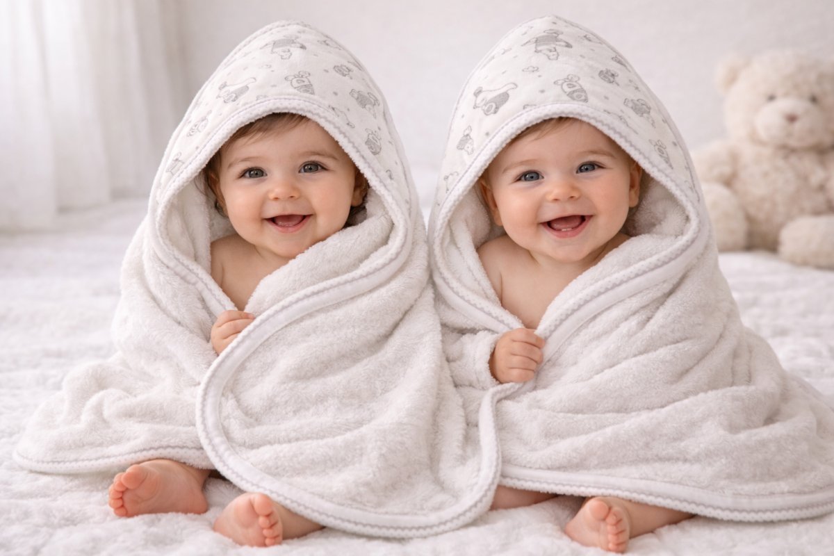 Toallon Con Capucha Estampada