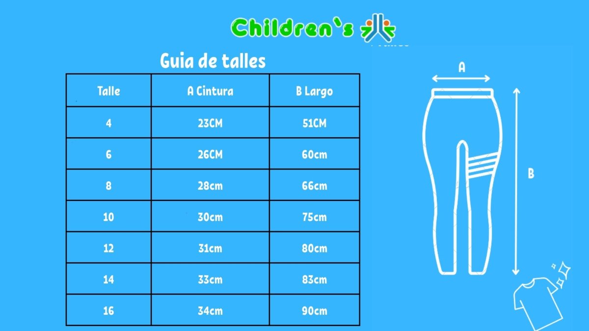 Guia de talles Calza Termica Lisa