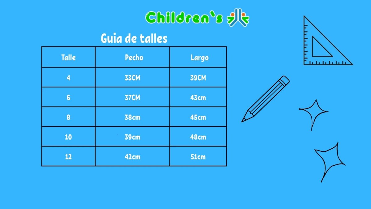 Guia de talles Chaleco Polar  con Cierre  bicolor