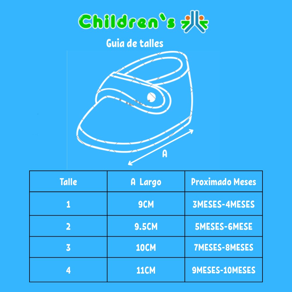 Guia de talles Botita de plush con velcro sin base