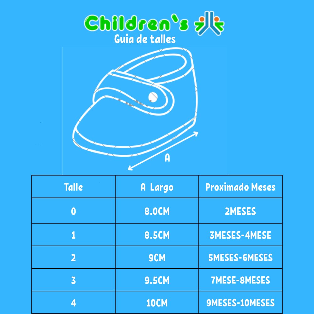 Guia de talles Bota Botita Cuerina Con Cordon