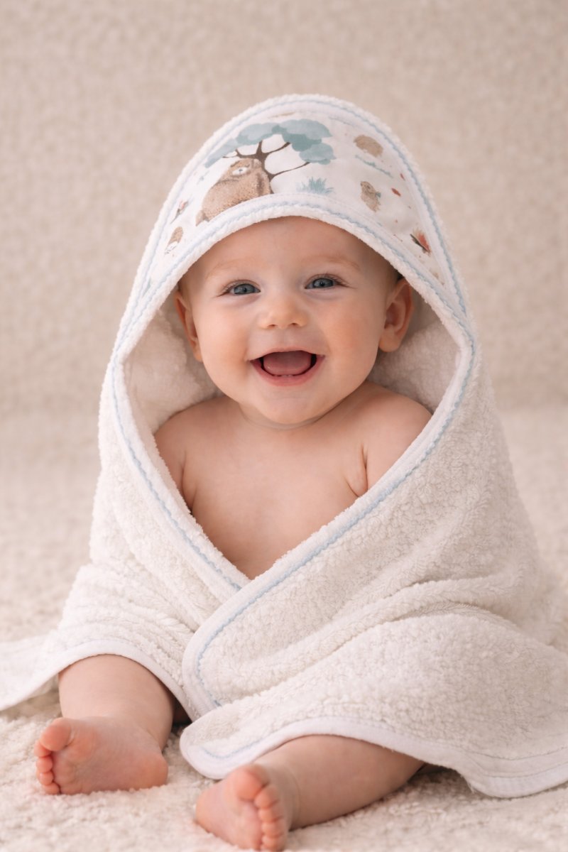 Toallon Con Capucha Estampada