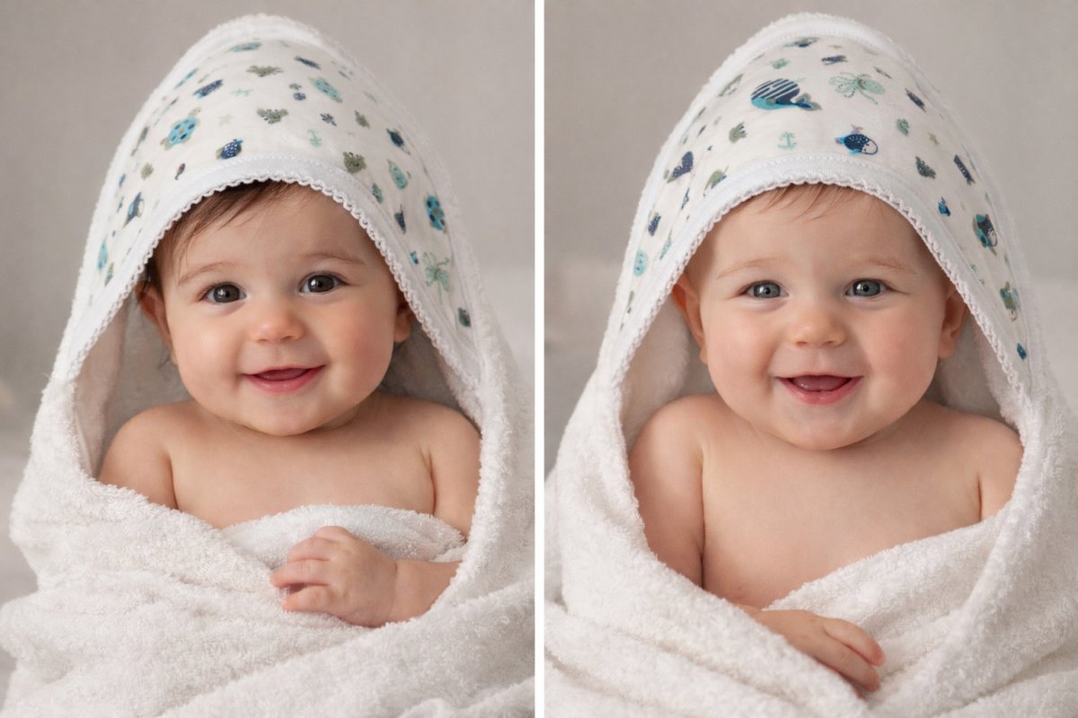 Toallon Con Capucha Estampada