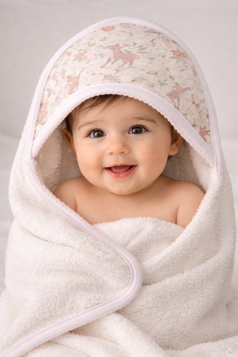 Toallon Con Capucha Estampada