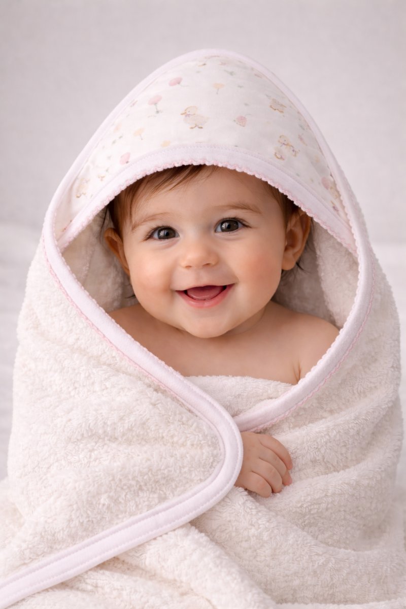 Toallon Con Capucha Estampada