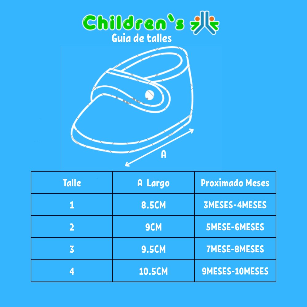 Guia de talles Zapatilla Corderoy Cordon no Caminantes Tipo Adidas