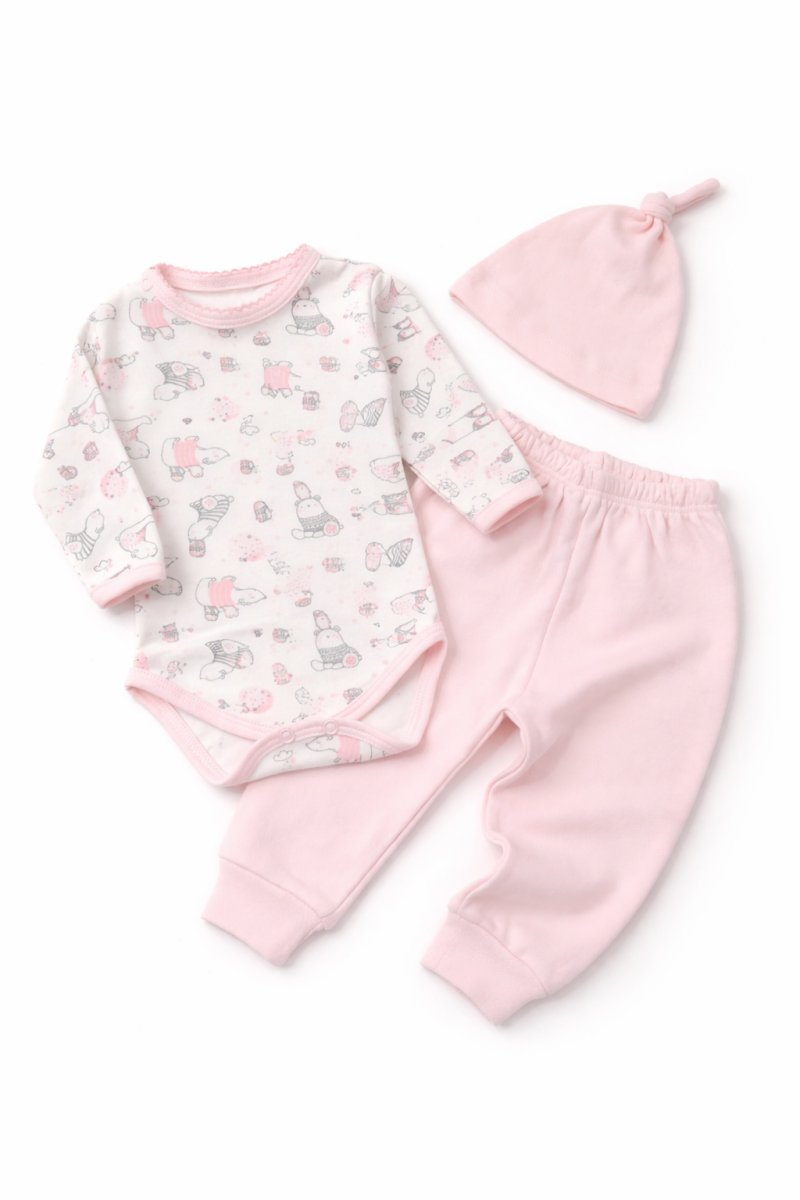 Ajuar 3 Piezas Medio Osito sin Pie Body  Gorro