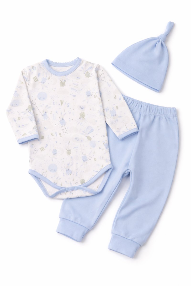 Ajuar 3 Piezas Medio Osito sin Pie Body  Gorro