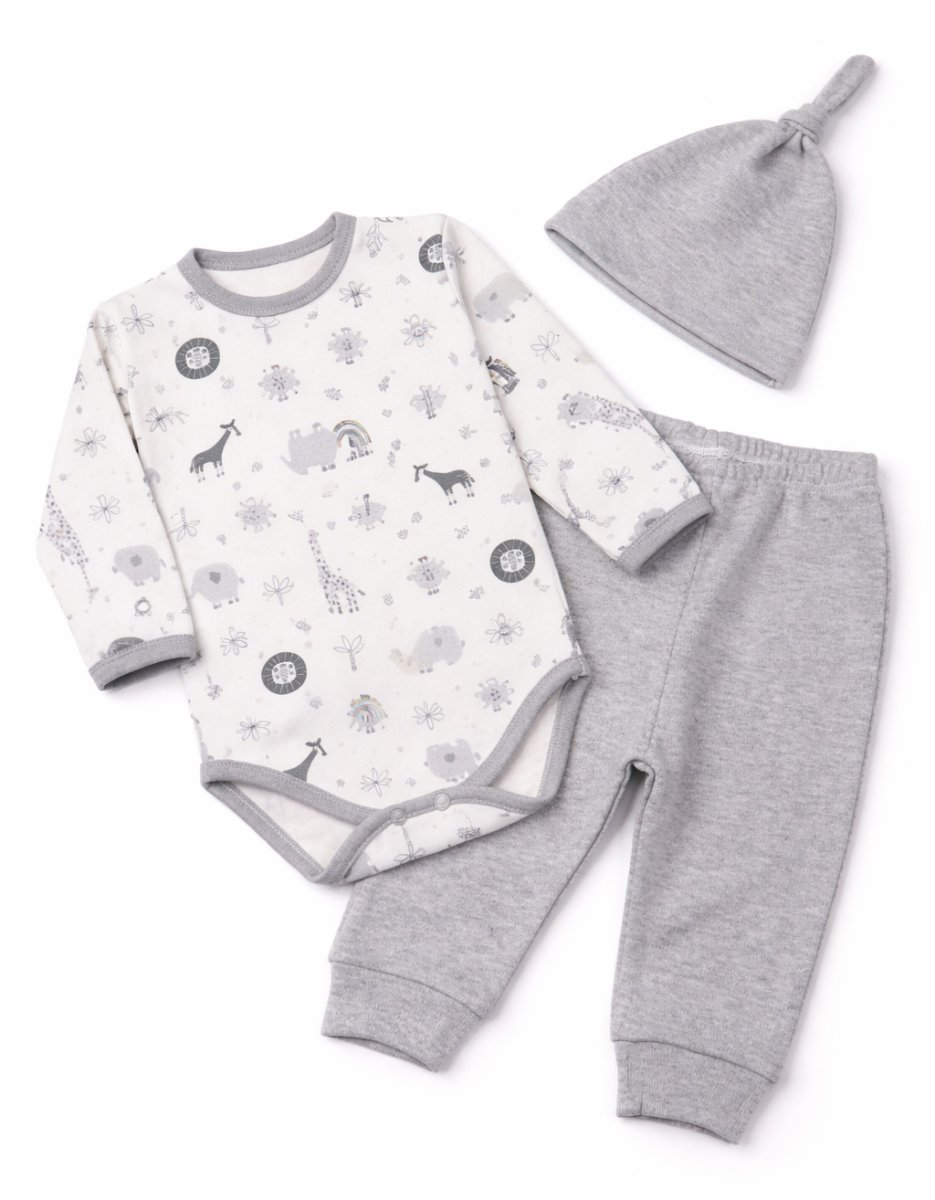 Ajuar 3 Piezas Medio Osito sin Pie Body  Gorro