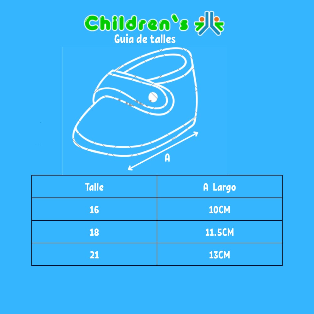 Guia de talles Bota  Nobuk  Velcro